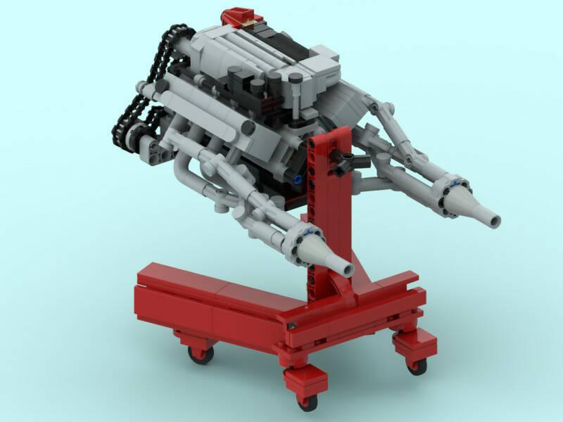 Terminator engine with stand for display - BuildaMOC