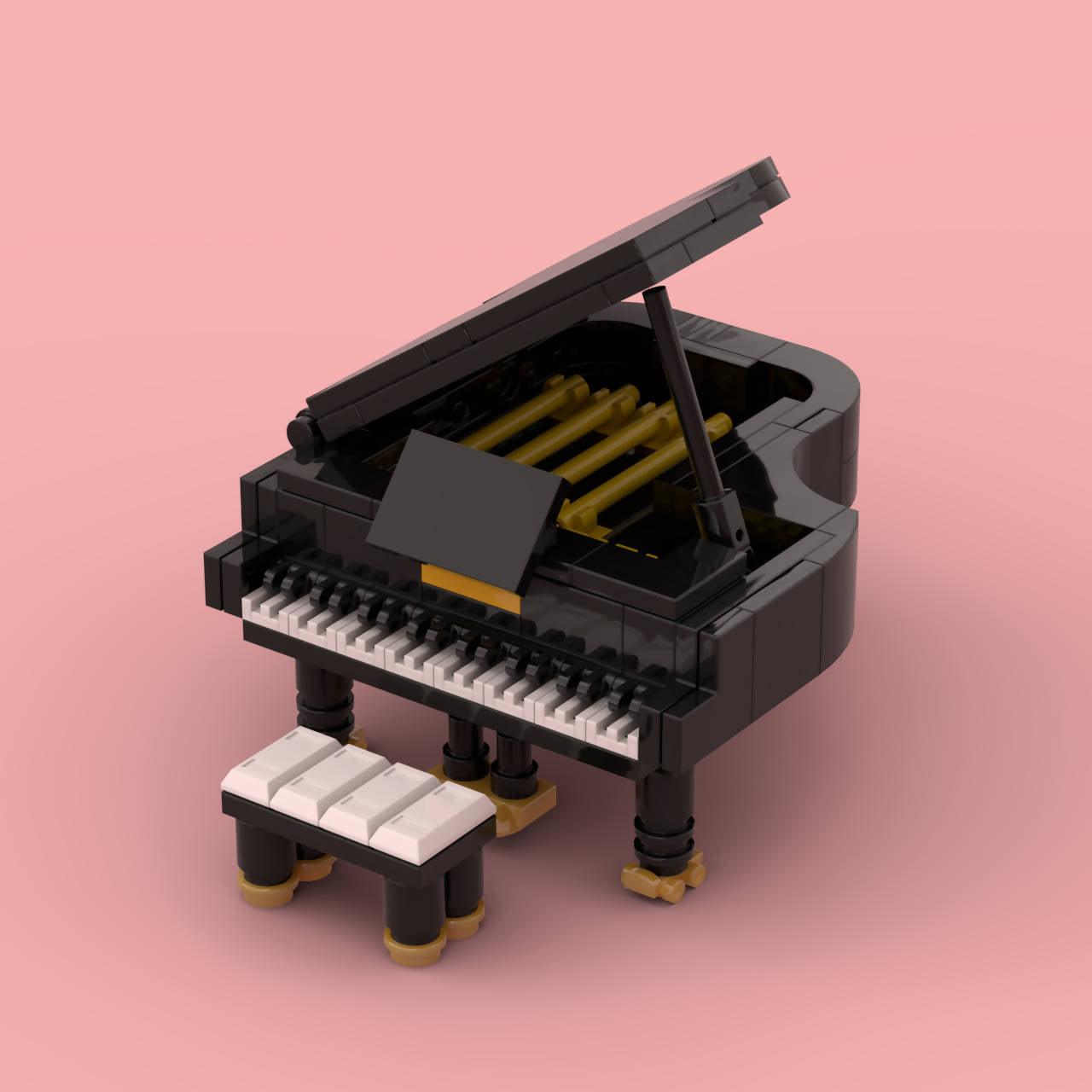 Micro Grand Piano - BuildaMOC