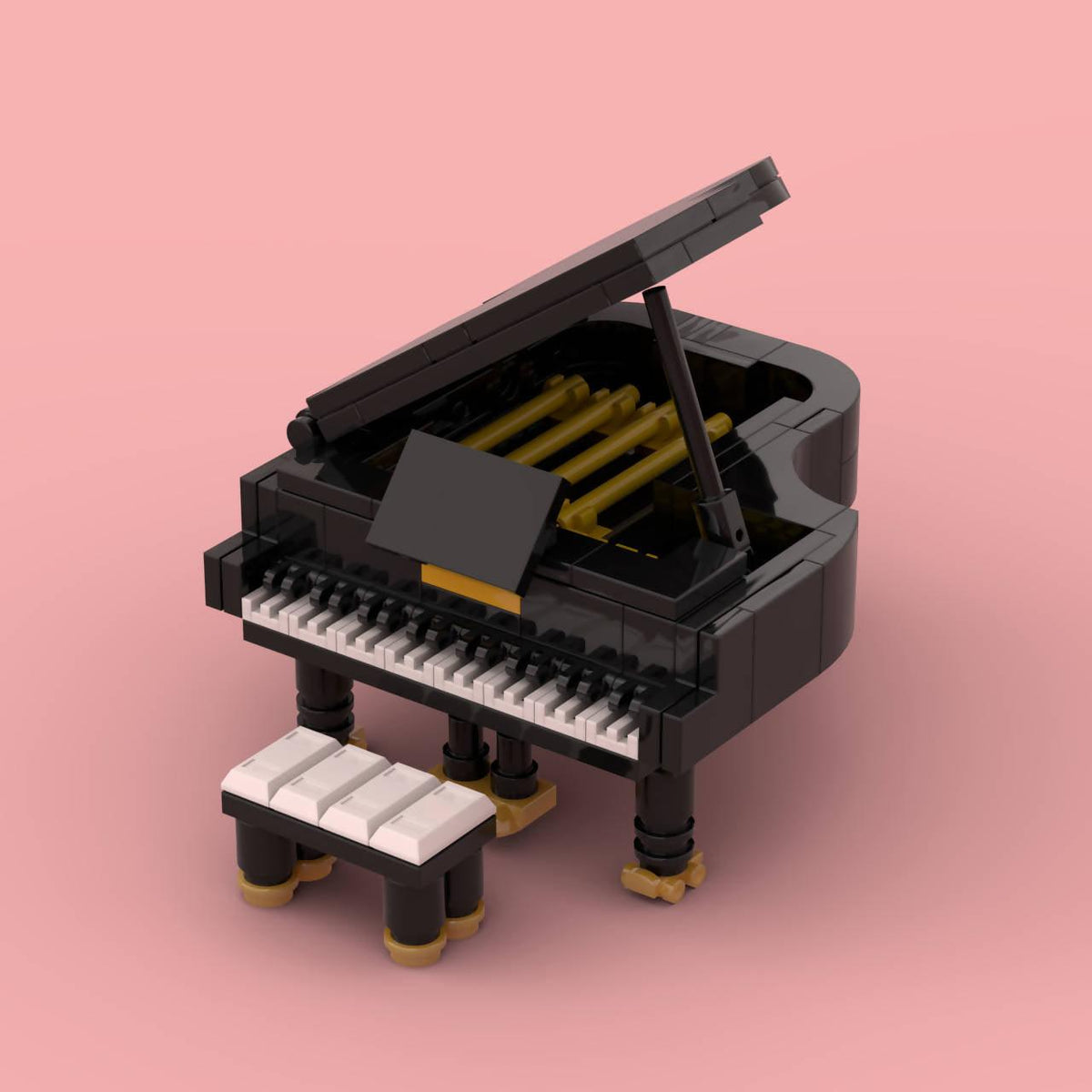 Micro piano de cola  - BuildaMOC