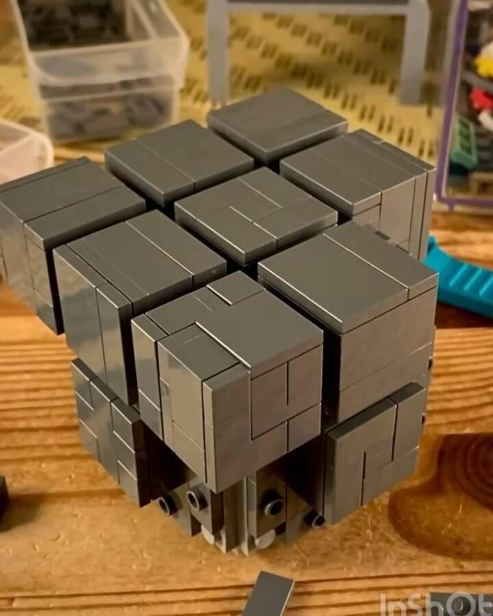 Patchwork/Melange Cube, by Zachary Steinman - BuildaMOC