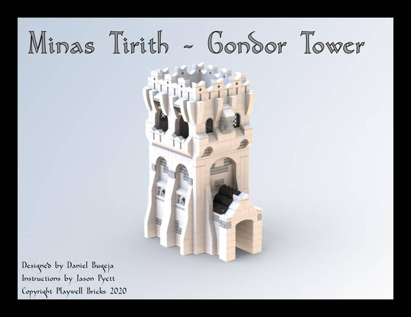 Gondor Tower with Trebuchet - BuildaMOC