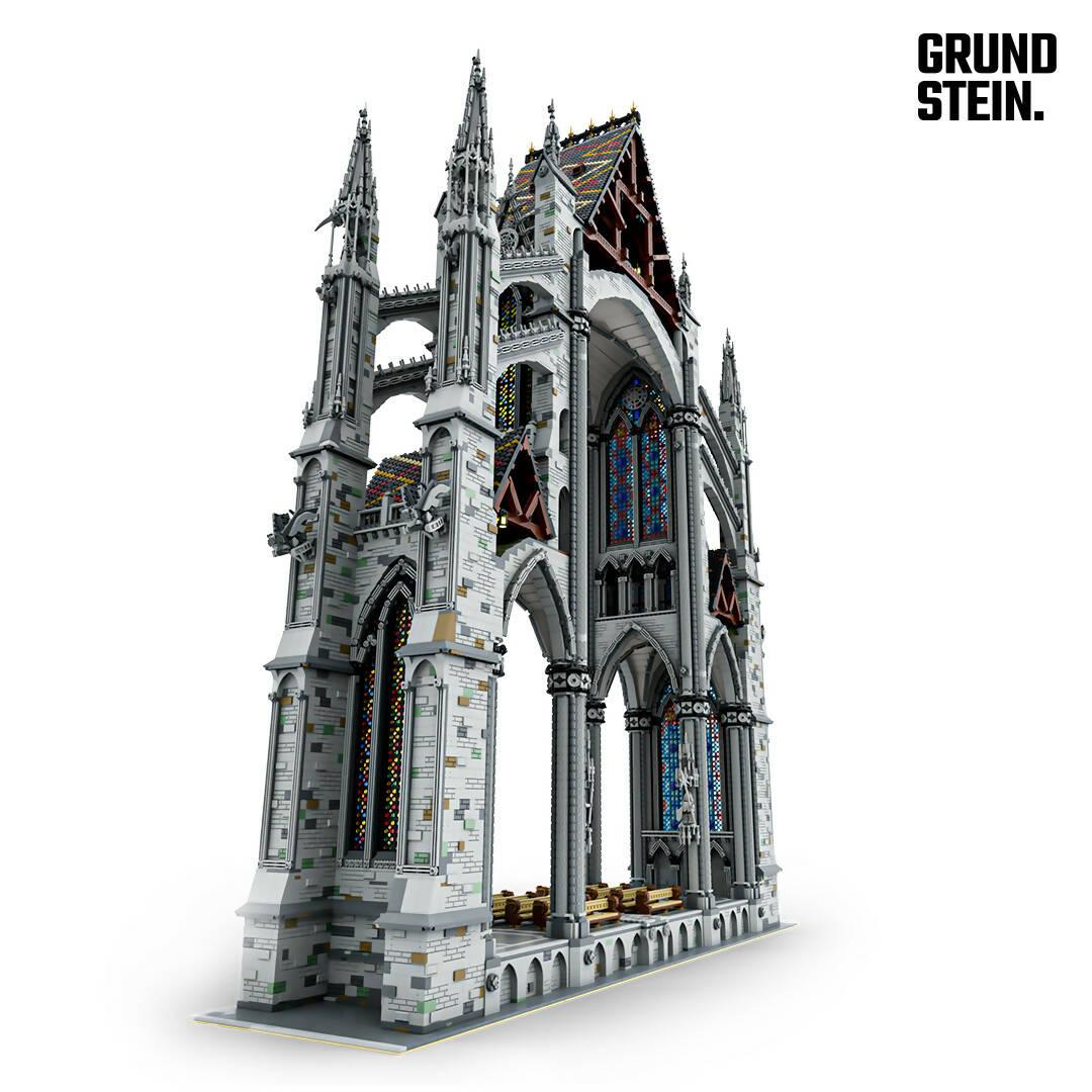 Gothic Cathedral- Cross Section | Minifigure Scale 1:42 | 41000 parts, 1.34m high - BuildaMOC