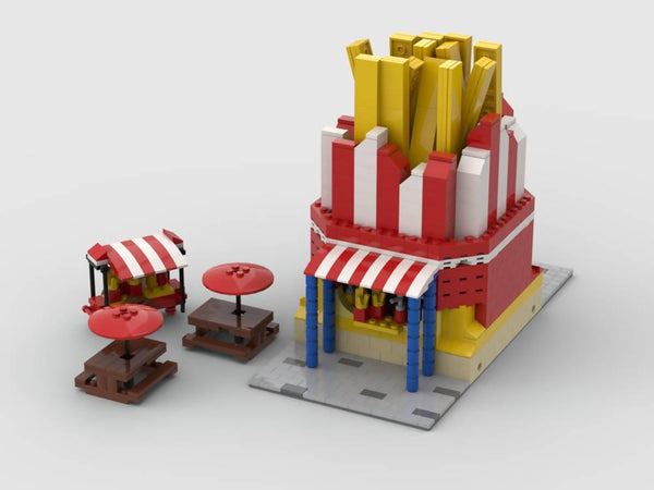 Modular French Fries Stand - BuildaMOC