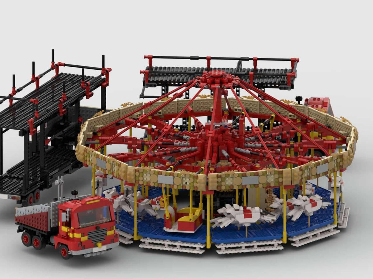 Carrusel Gallopers de feria - BuildaMOC