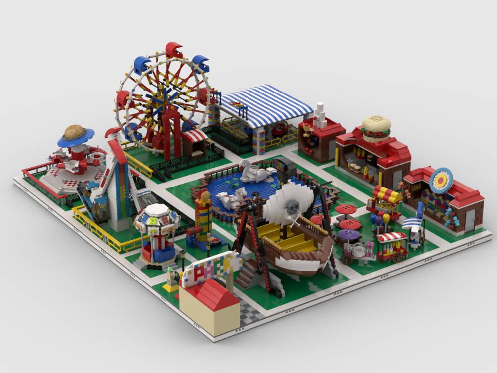 Modular Amusement Park Build from 13 models - BuildaMOC