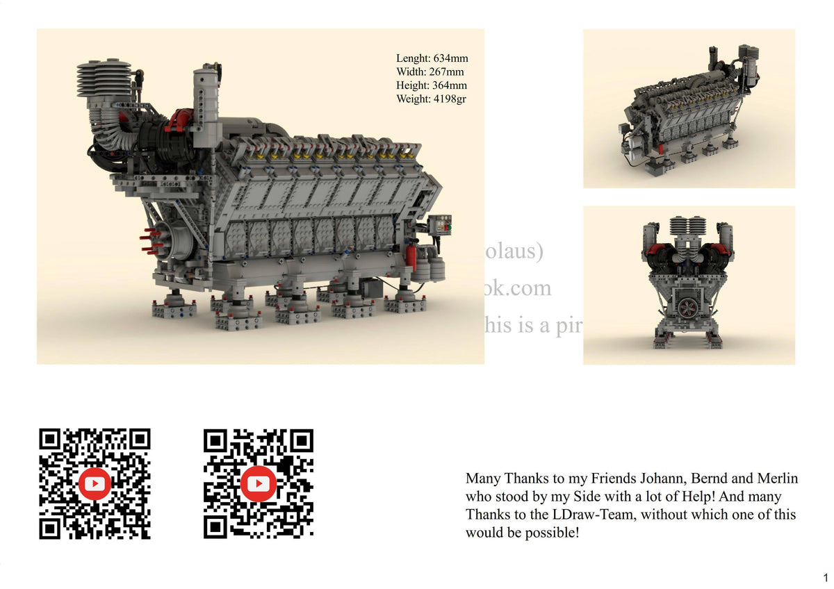 Motor diésel V16 - BuildaMOC