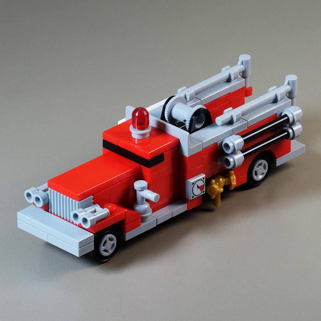 Oldtimer-Feuerwehrauto - BuildaMOC