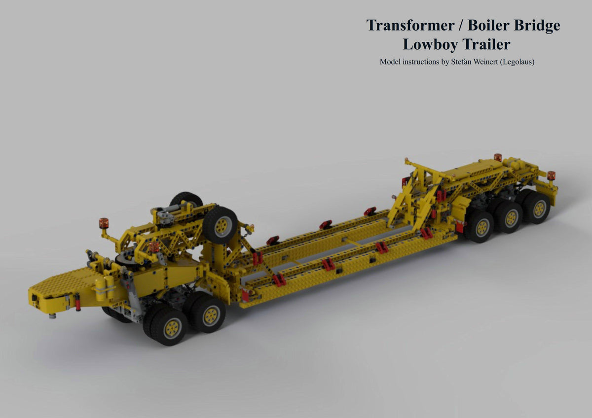 Remolque Low Boy con puente para calderas y transformadores - BuildaMOC