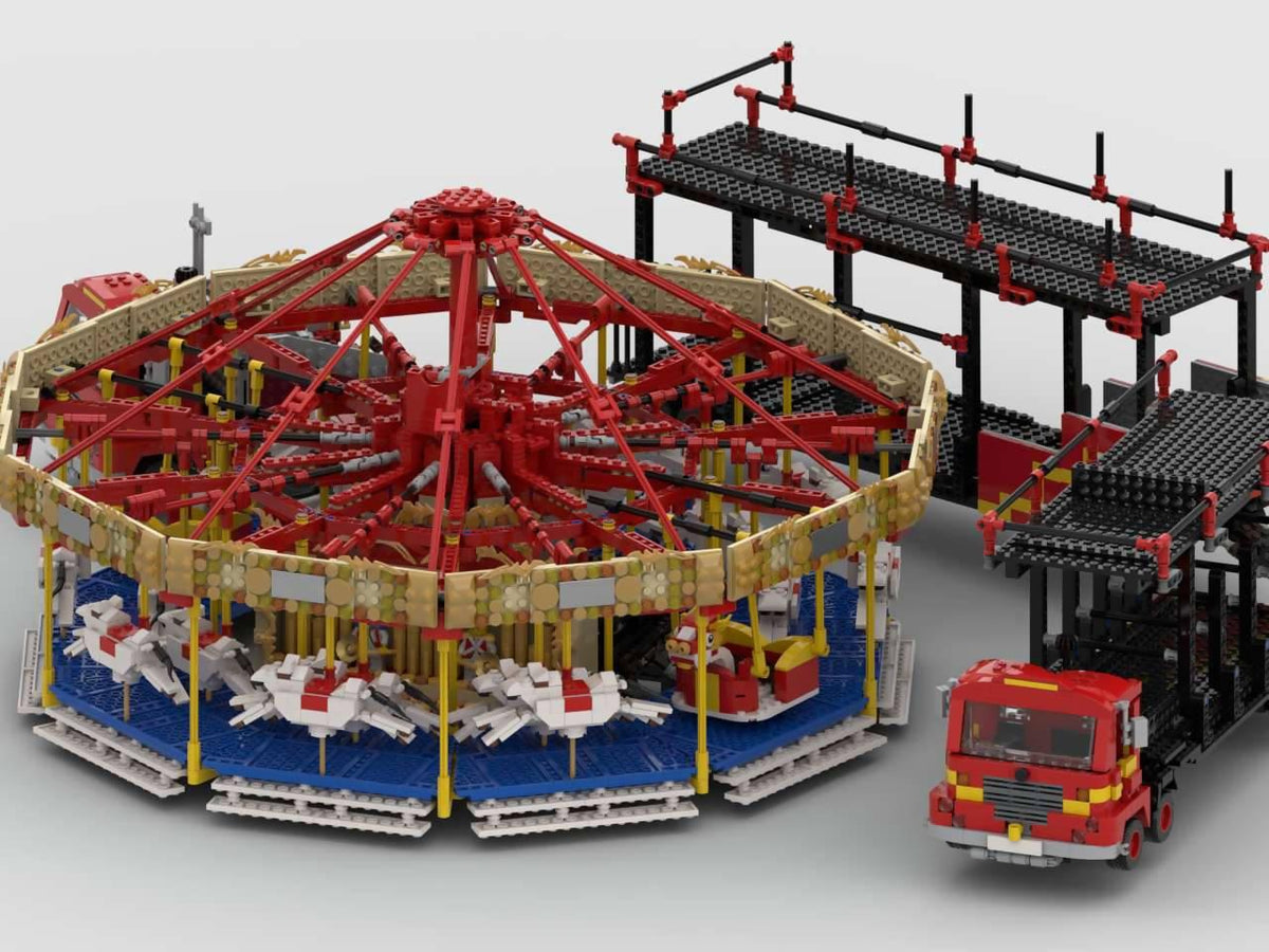 Carrusel Gallopers de feria - BuildaMOC