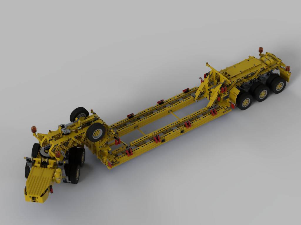 Remolque Low Boy con puente para calderas y transformadores - BuildaMOC