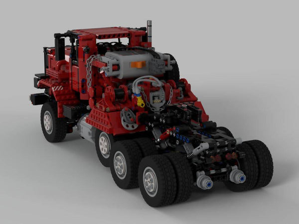 Oshkosh M911 Heavy-Duty Tractor (Red Version) - BuildaMOC