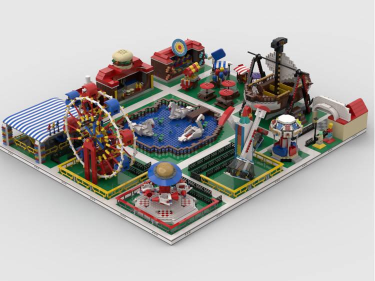 Modular Amusement Park Build from 13 models - BuildaMOC