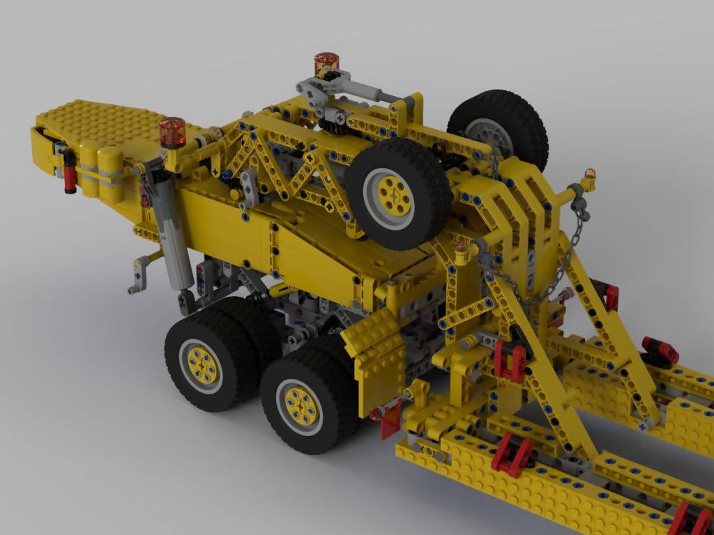 Remolque Low Boy con puente para calderas y transformadores - BuildaMOC