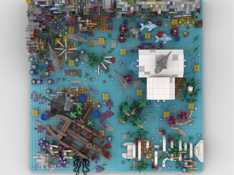 Modularer Ozean | Bau aus 5 MOCs - BuildaMOC