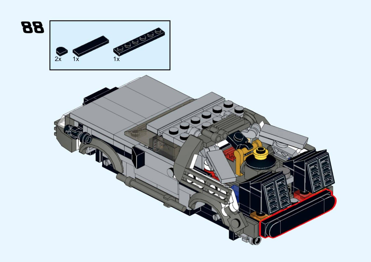 Máquina del tiempo Delorean - BuildaMOC