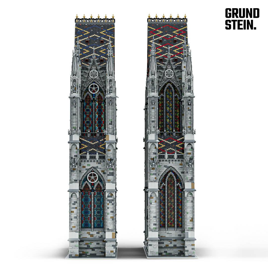 Gothic Cathedral- Cross Section | Minifigure Scale 1:42 | 41000 parts, 1.34m high - BuildaMOC