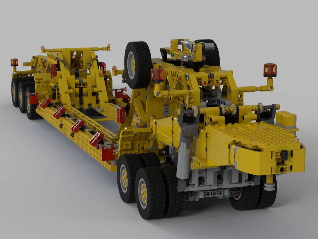 Remolque Low Boy con puente para calderas y transformadores - BuildaMOC