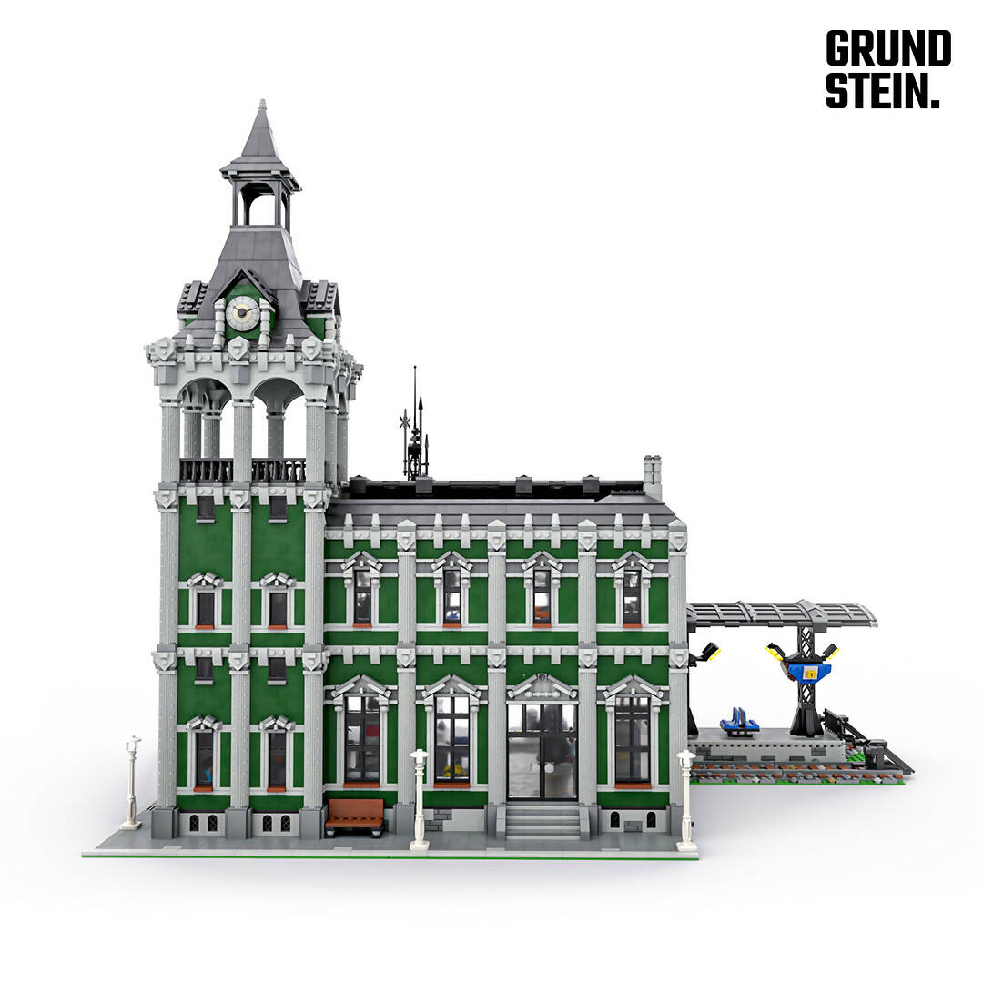 Lego custom train station deals