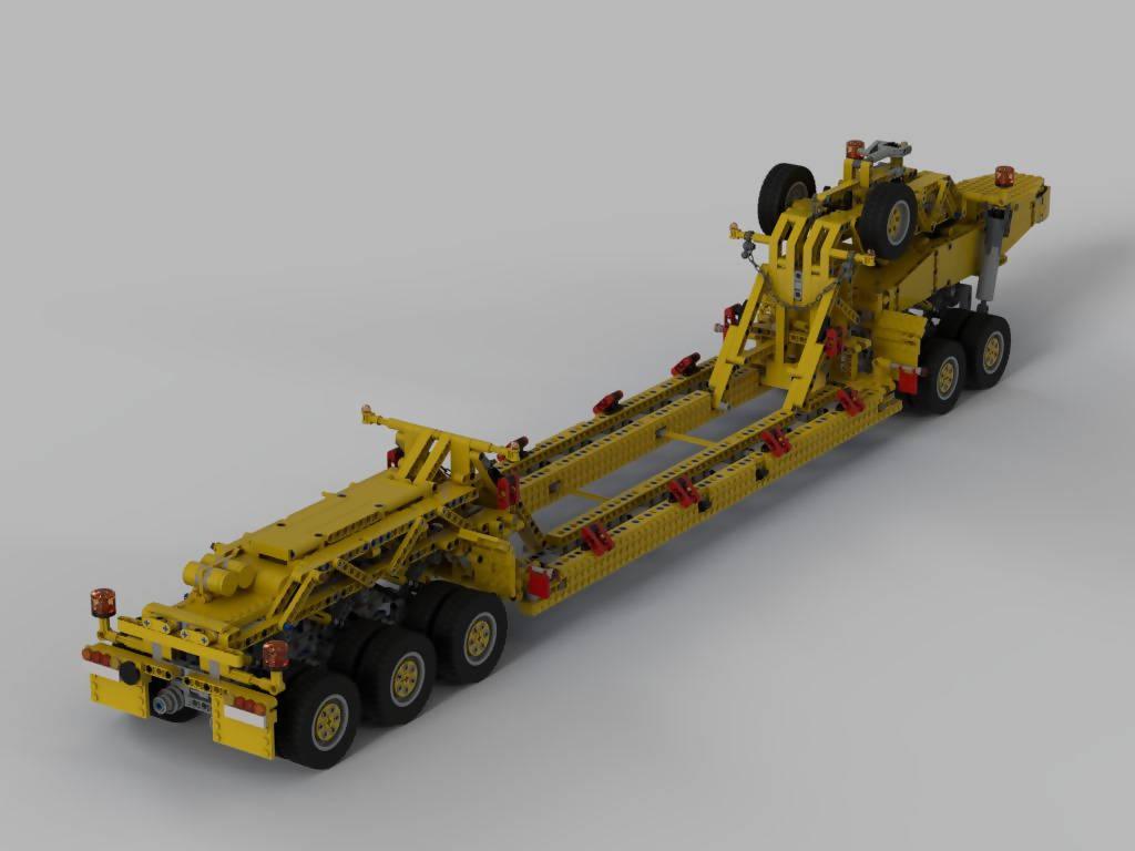 Remolque Low Boy con puente para calderas y transformadores - BuildaMOC