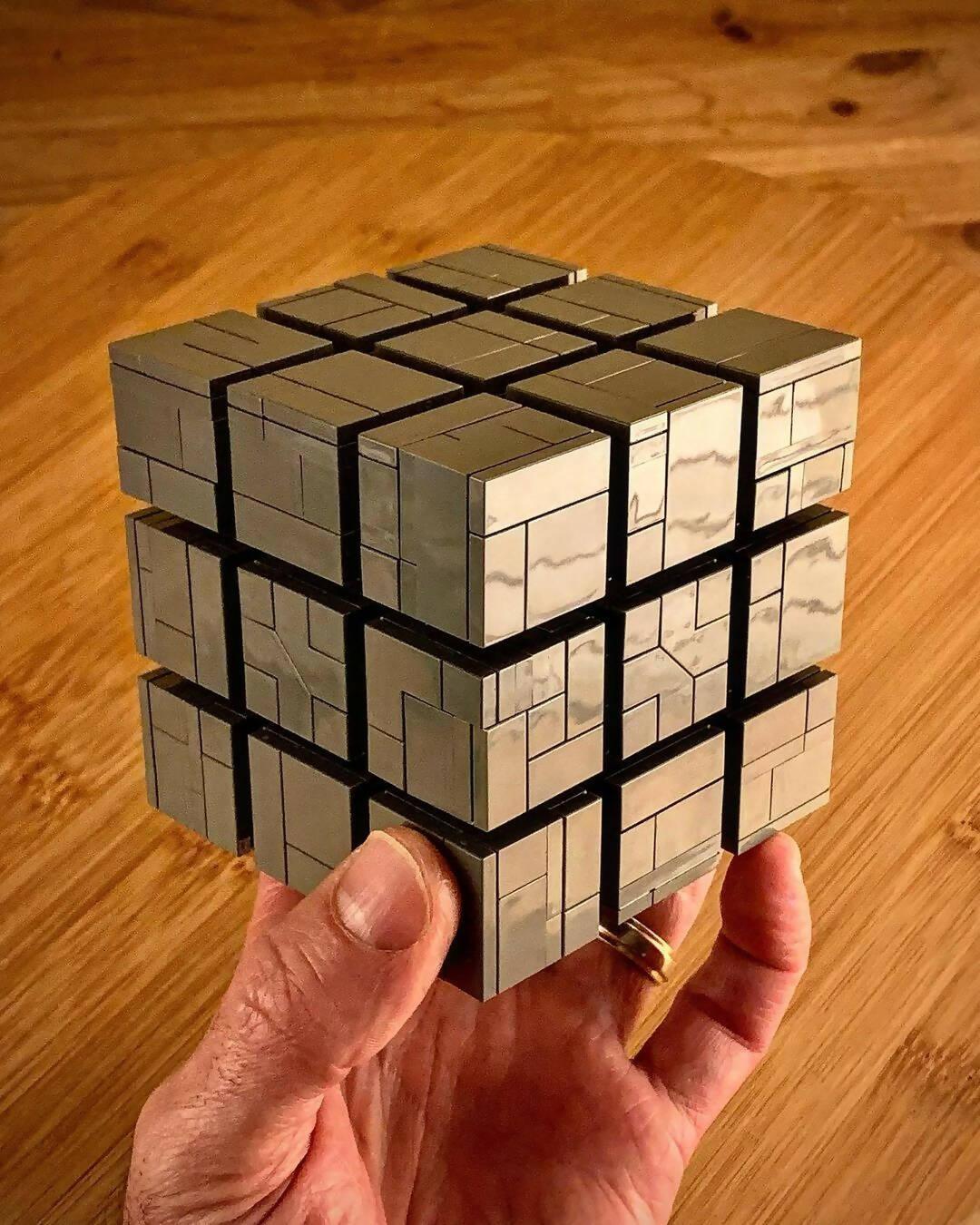 Patchwork/Melange Cube, by Zachary Steinman - BuildaMOC