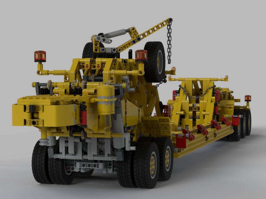 Remolque Low Boy con puente para calderas y transformadores - BuildaMOC