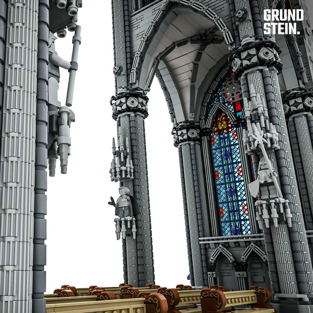 Gothic Cathedral- Cross Section | Minifigure Scale 1:42 | 41000 parts, 1.34m high - BuildaMOC