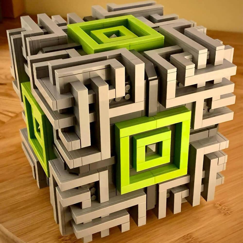 Celtic Art Deco Cube, by Zachary Steinman - BuildaMOC