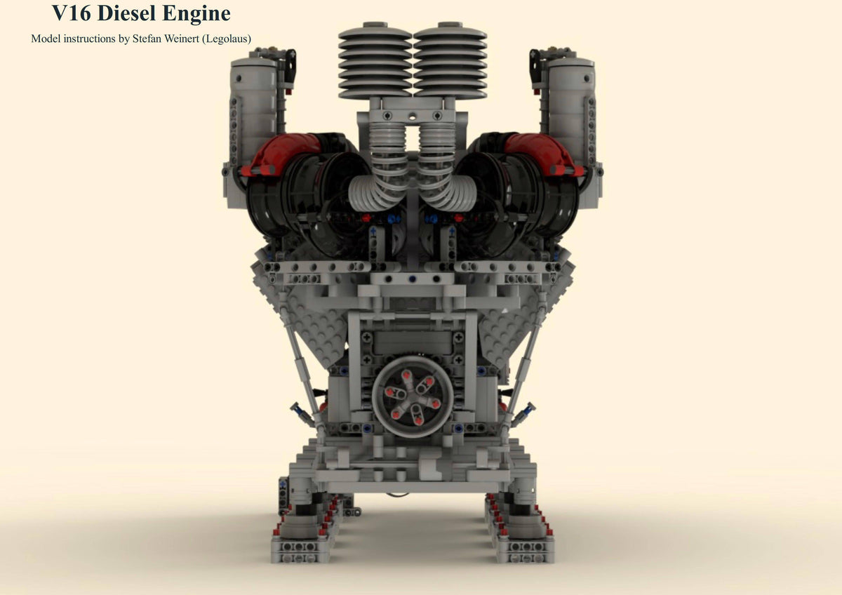 Motor diésel V16 - BuildaMOC