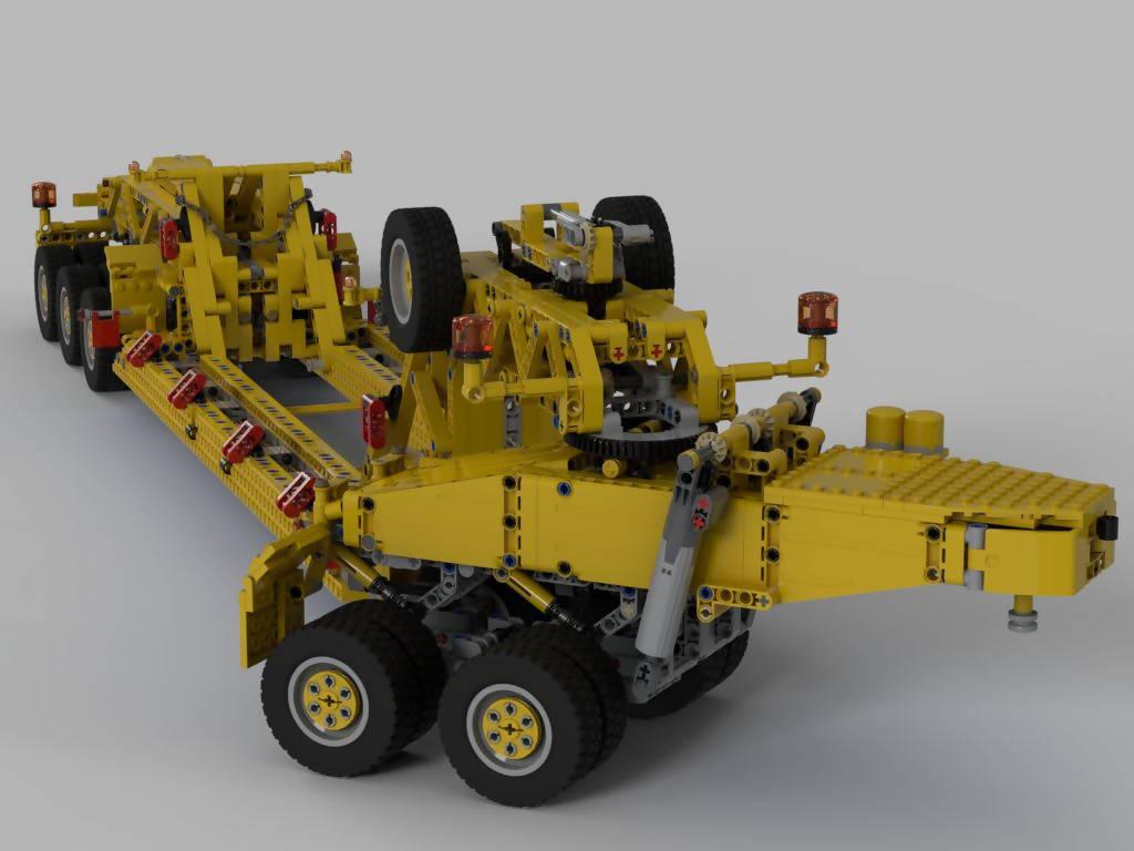 Remolque Low Boy con puente para calderas y transformadores - BuildaMOC