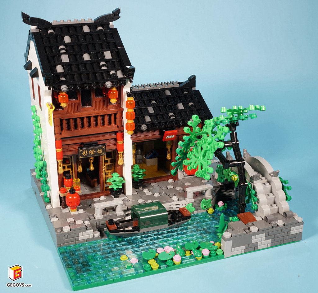 Tienda modular de farolillos chinos y tienda LEGO® - BuildaMOC