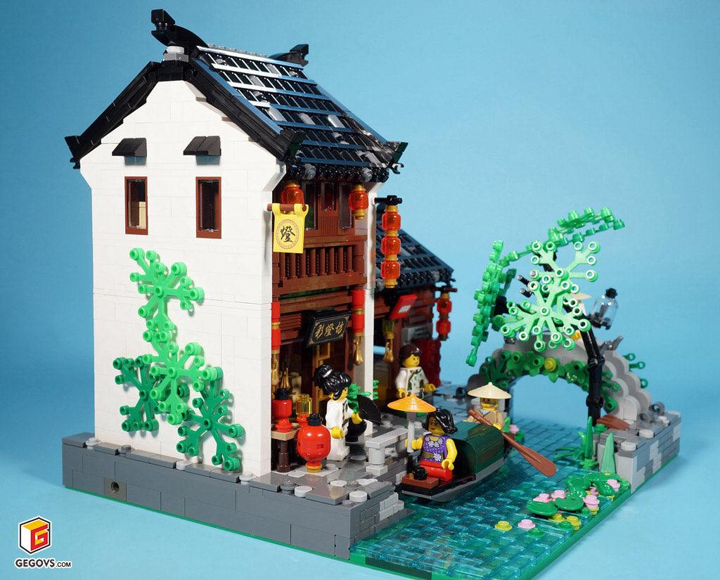 Modular Chinese Lantern Shop & LEGOⓇ Store - BuildaMOC