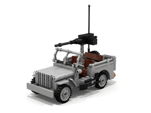 Jeep Willys MB del Ejército de los EE. UU. - BuildaMOC