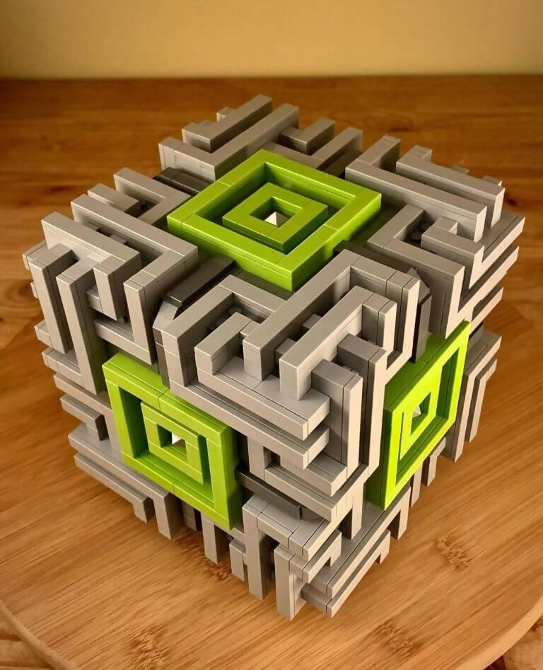 Celtic Art Deco Cube, by Zachary Steinman - BuildaMOC