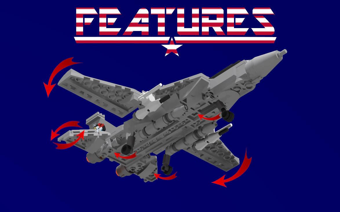 Top Fun F14 Tomcat Jet (midi)  - BuildaMOC