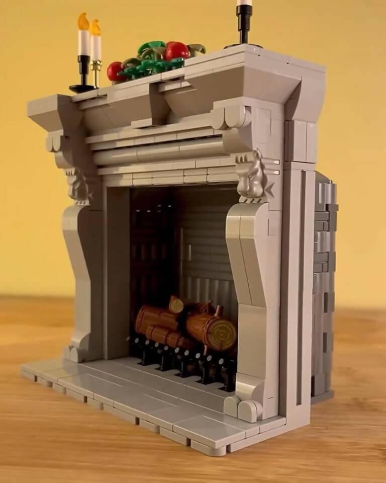 Festive Fireplace, by Zachary Steinman - BuildaMOC