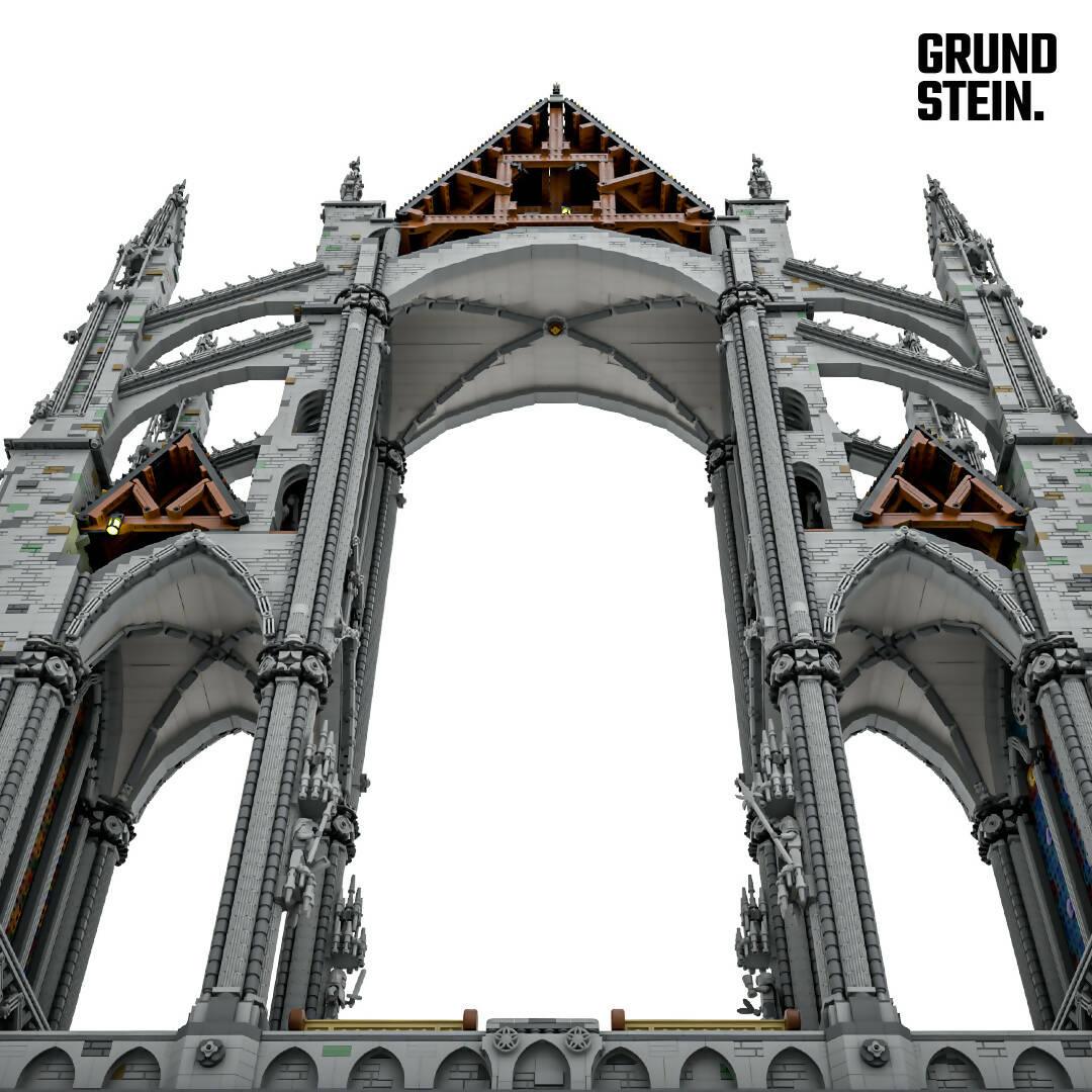 Gothic Cathedral- Cross Section | Minifigure Scale 1:42 | 41000 parts, 1.34m high - BuildaMOC