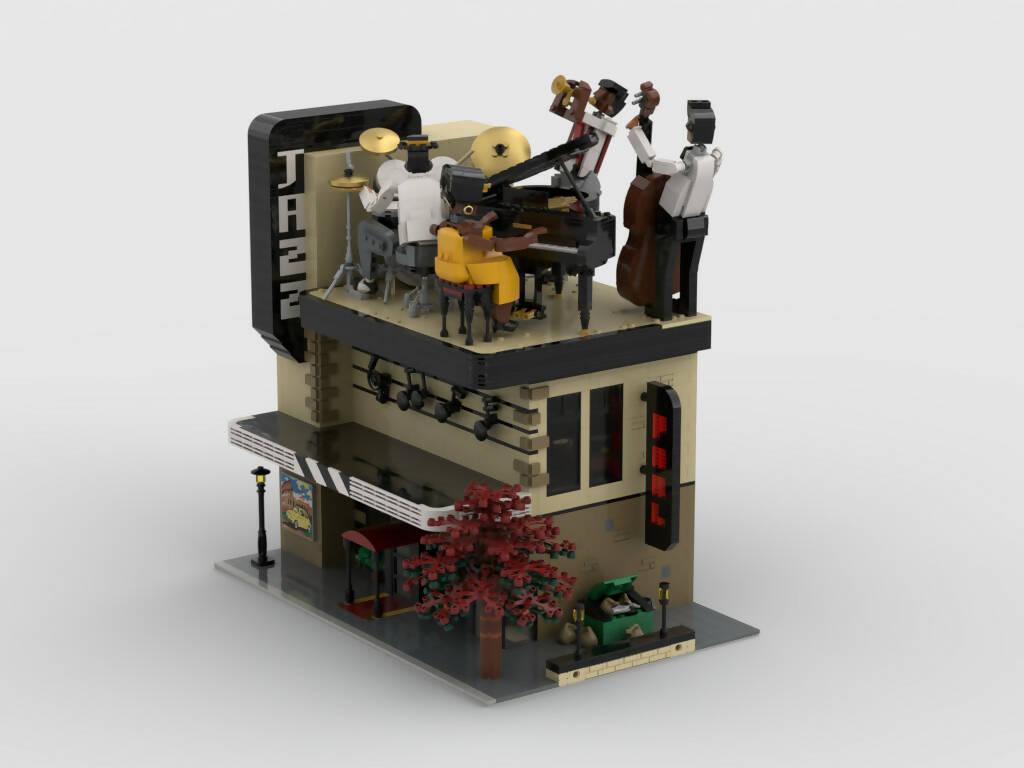 Modular Jazz Club + Display for set 21334 Jazz Quartet - BuildaMOC