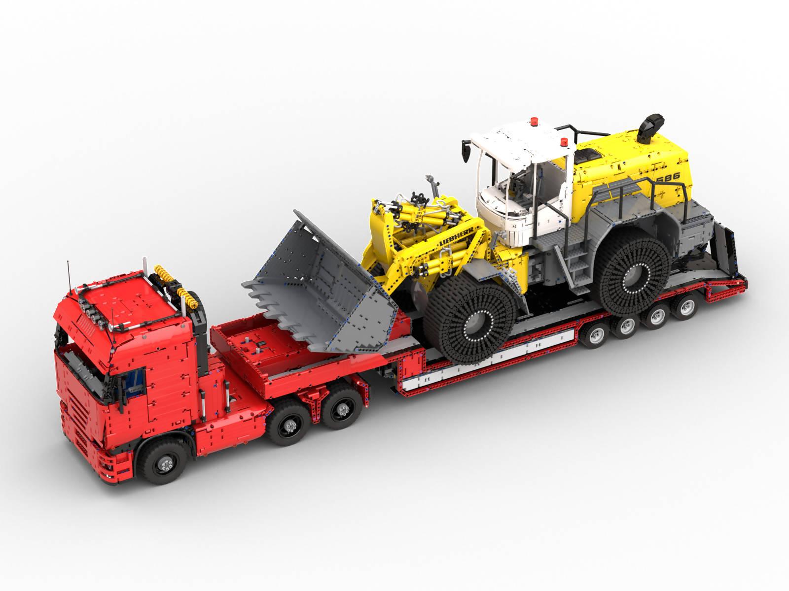 Lowboy Trailer - BuildaMOC