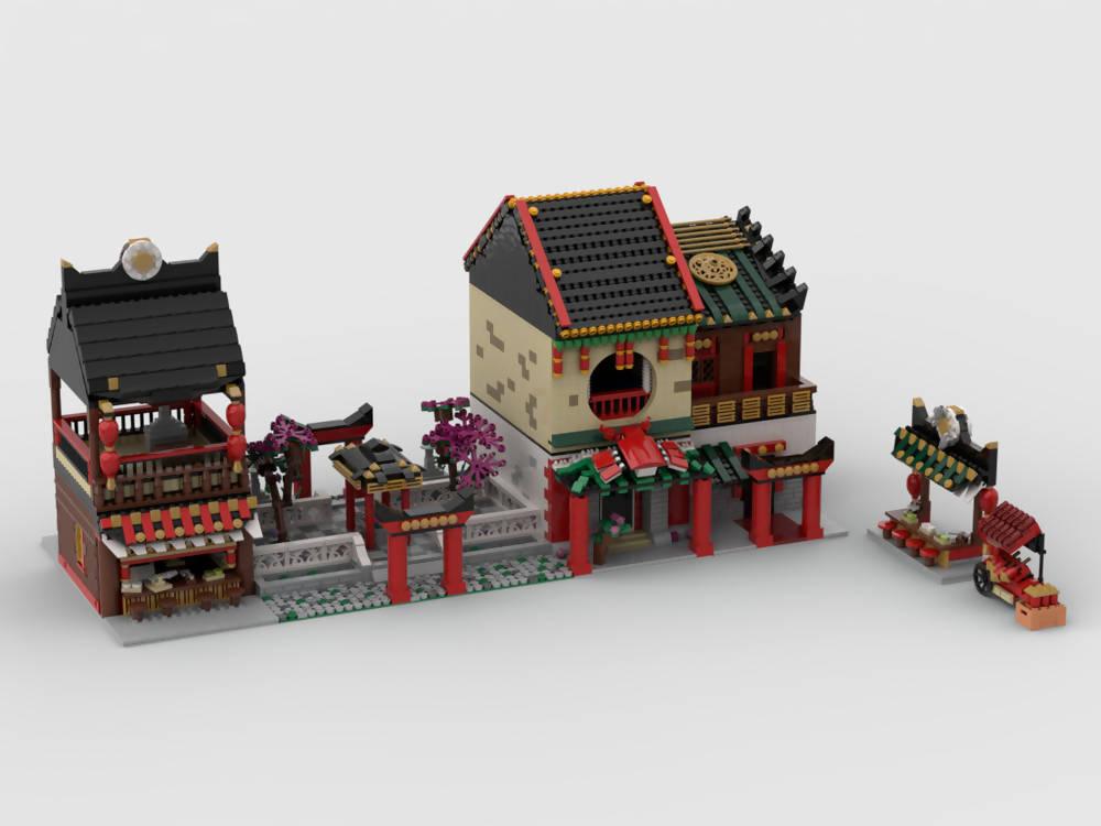 Modulare China Town Street | Bau aus 6 MOCs - BuildaMOC