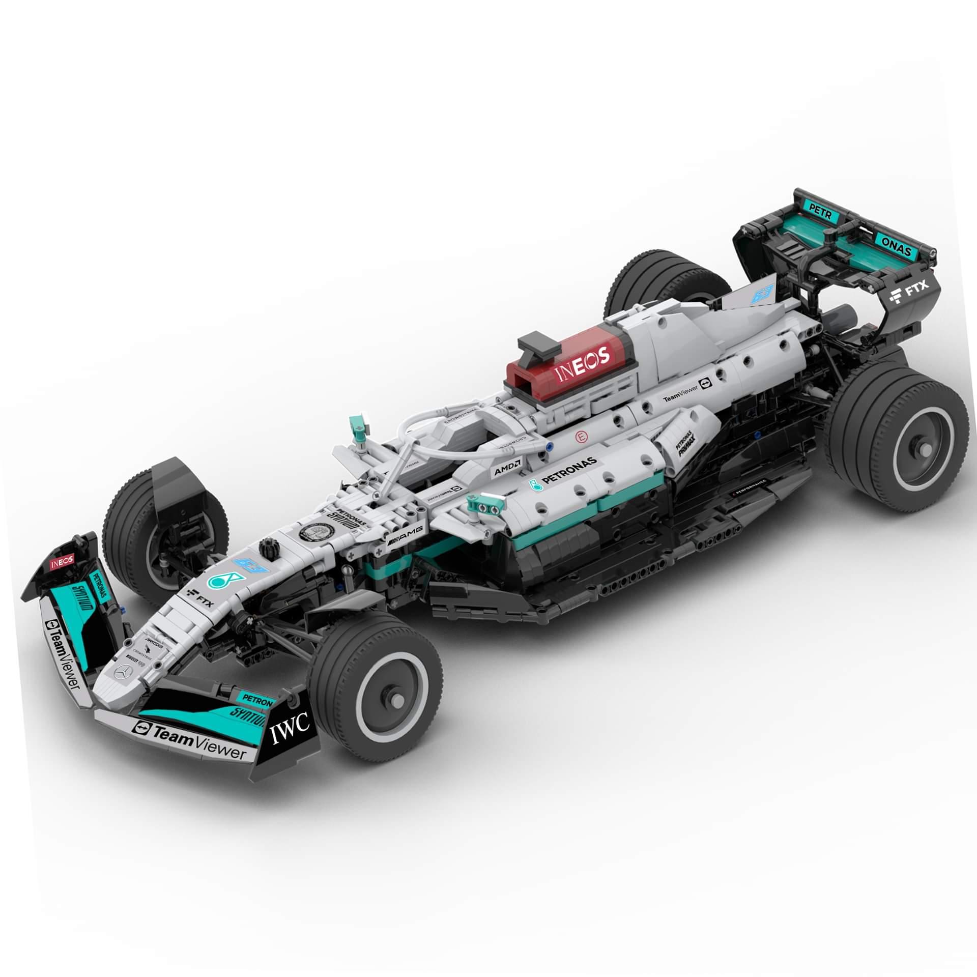 Mercedes F1 W13 1:8 Scale - BuildaMOC