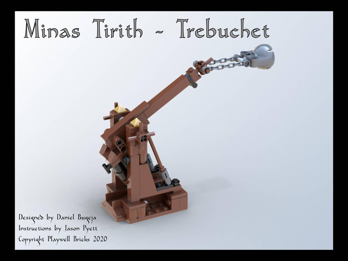 Gondor-Turm mit Trebuchet - BuildaMOC