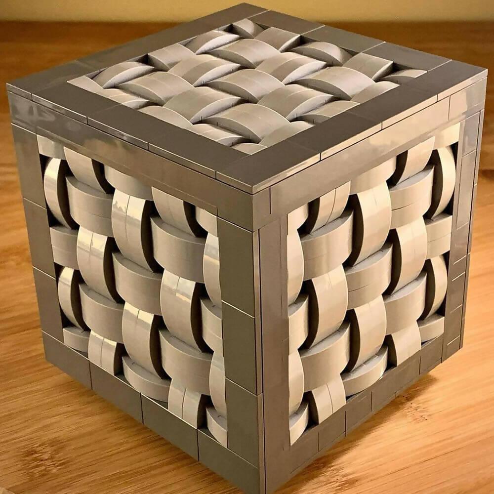 Woven Basket Cube, by Zachary Steinman - BuildaMOC