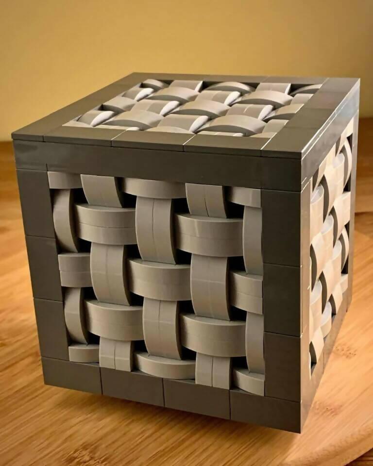 Woven Basket Cube, by Zachary Steinman - BuildaMOC