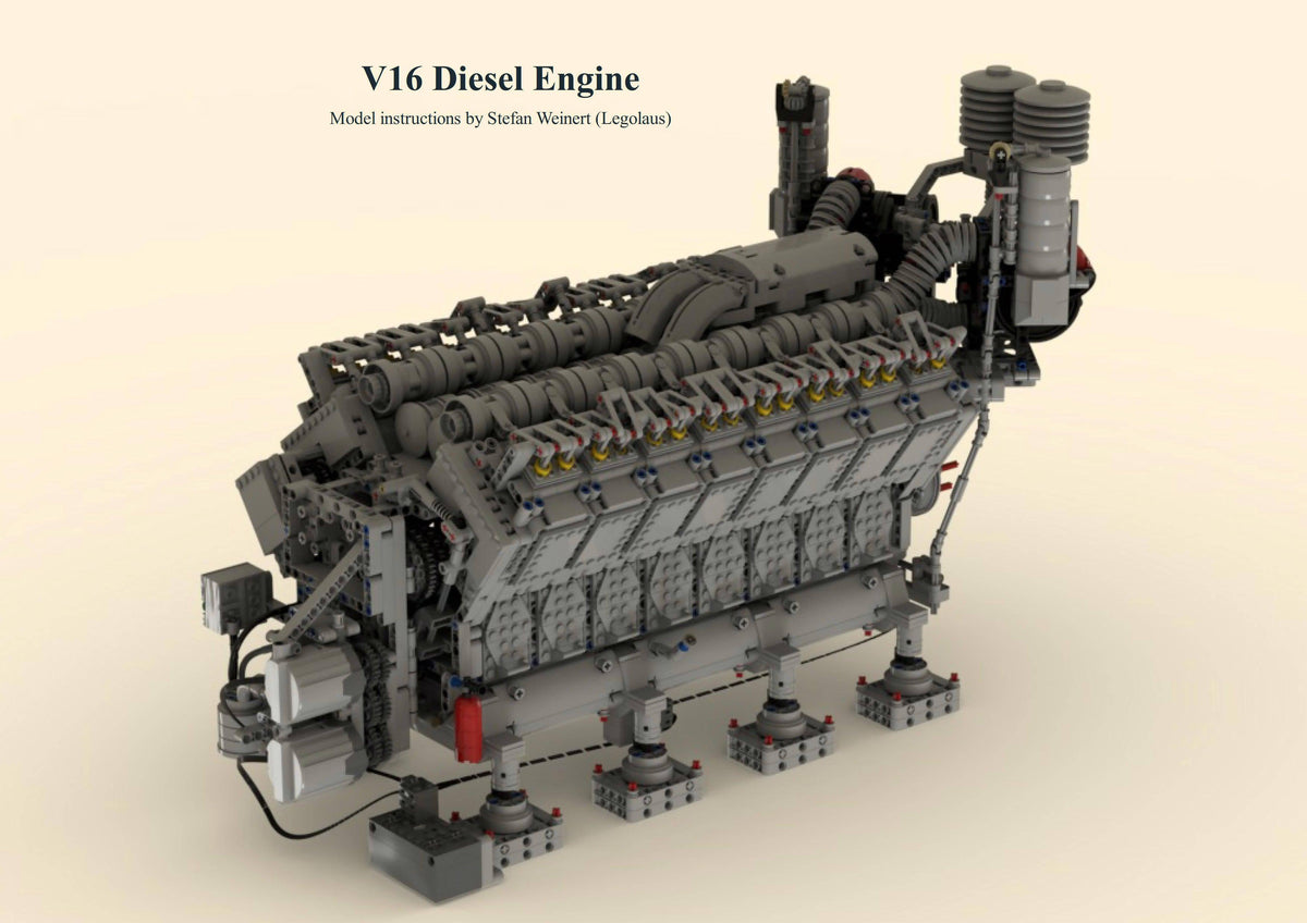 Motor diésel V16 - BuildaMOC