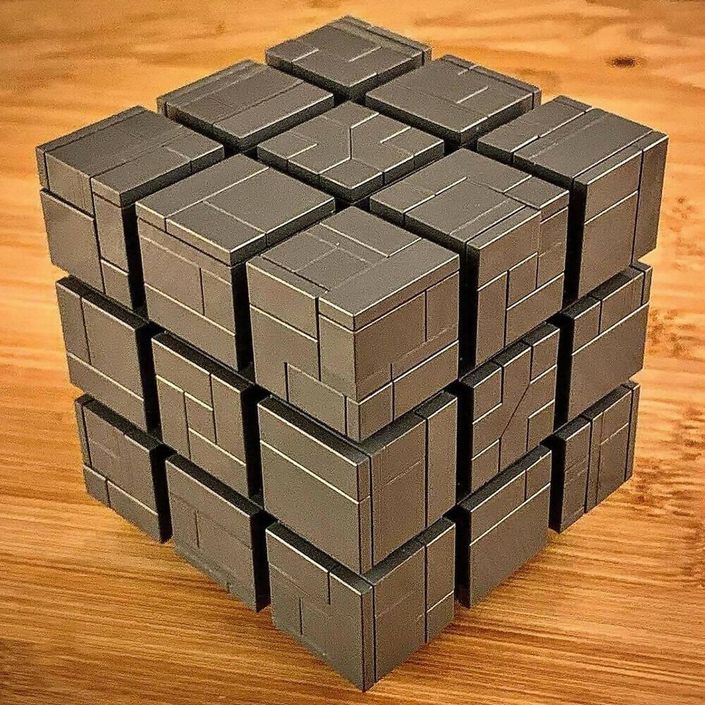 Patchwork/Melange Cube, by Zachary Steinman - BuildaMOC